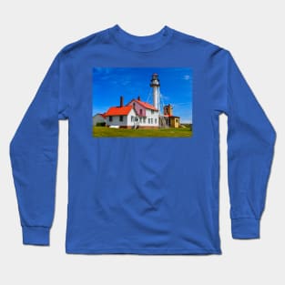 "Whitefish Point Lighthouse" - Color Long Sleeve T-Shirt